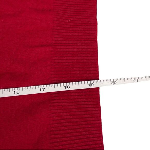 Moda International Red Short Sleeve Crewneck Knit Pullover Sweater Size Medium - Picture 5 of 8
